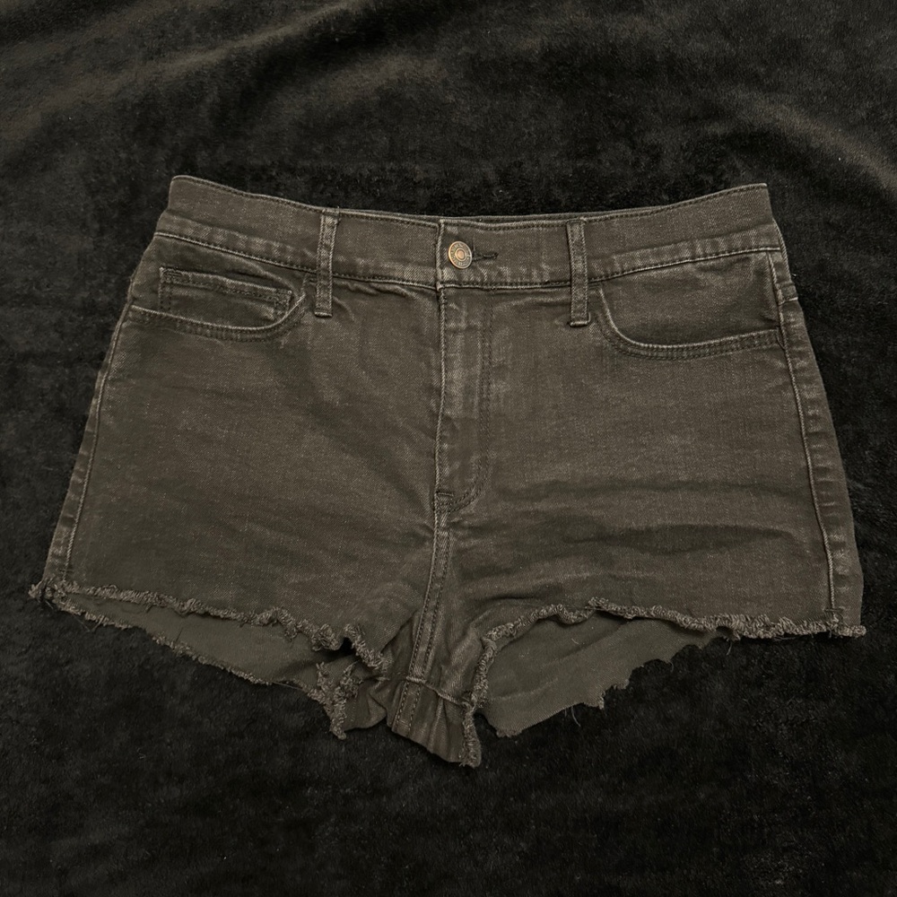 A&F Black High Rise Shorts